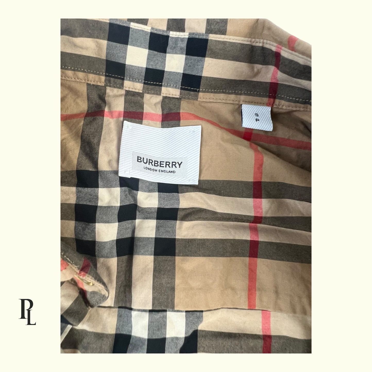 Burberry Check Shirt - Size Small