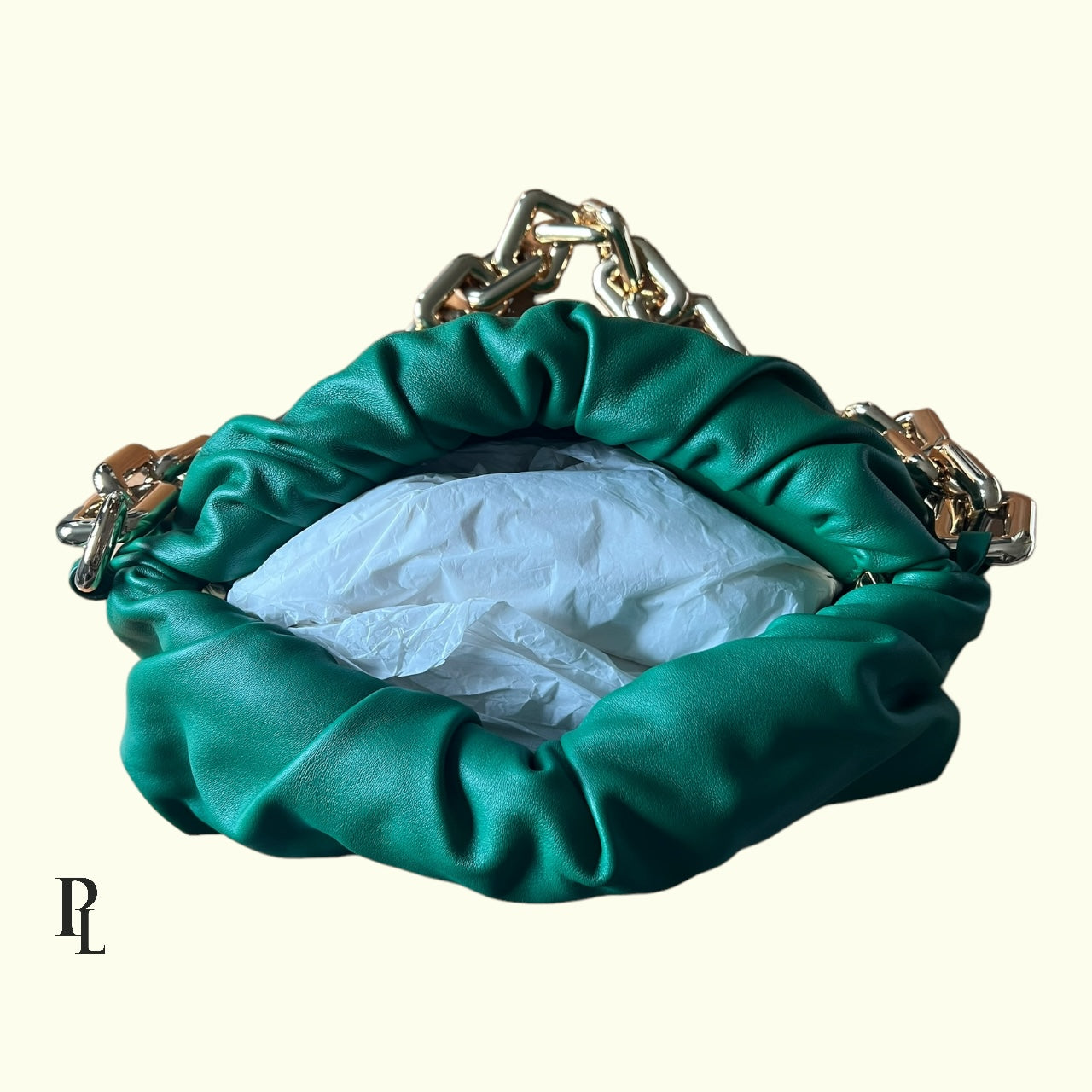 Bottega Veneta Pouch Chain Bag Green